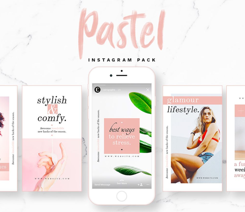 Pastel - Instagram Stories & Posts Social Media