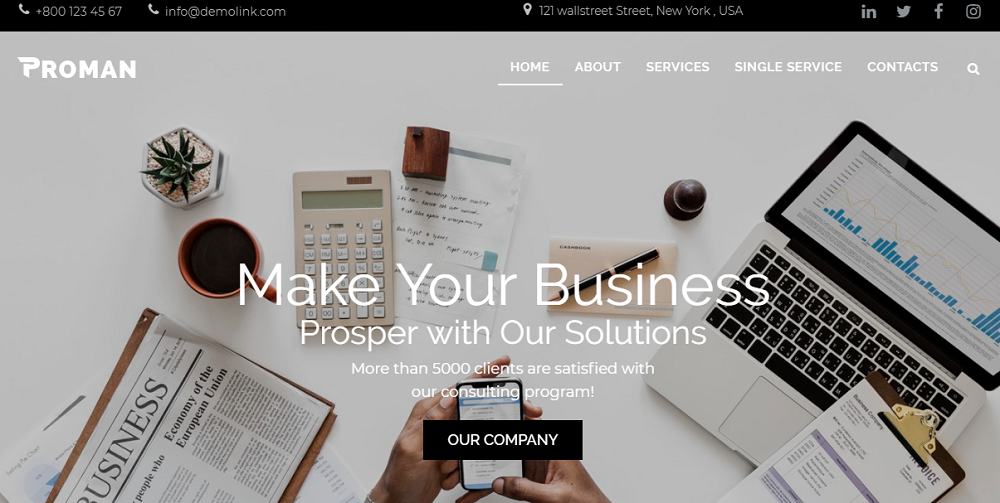 Proman - Business Multipurpose Modern Elementor WordPress Theme