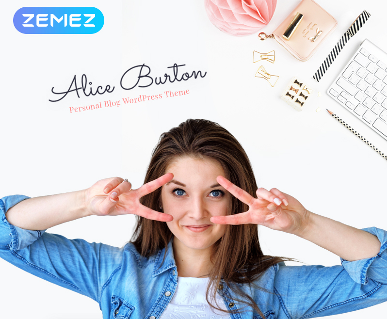 AliceBurton - Personal Blog Elementor WordPress Theme