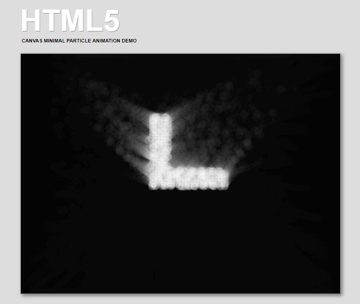 HTML5 Canvas Minimal Particle Animation Demo