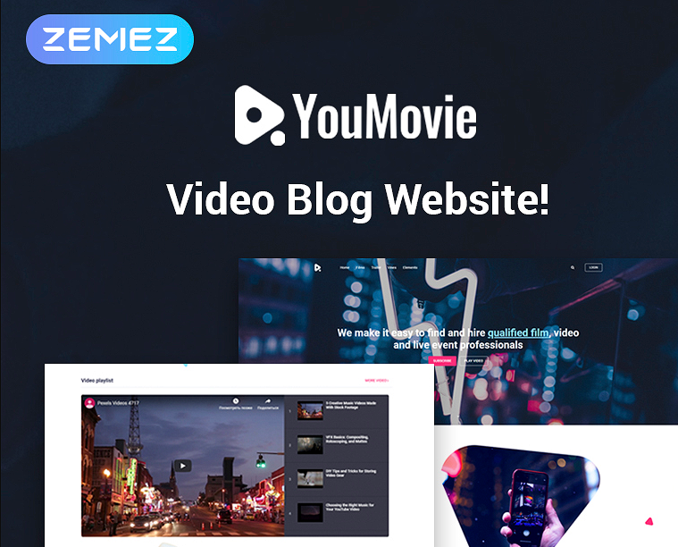 YouMovie - Videography Elementor WordPress Theme