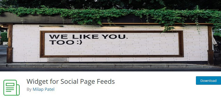 Widget for Social Page Feeds.