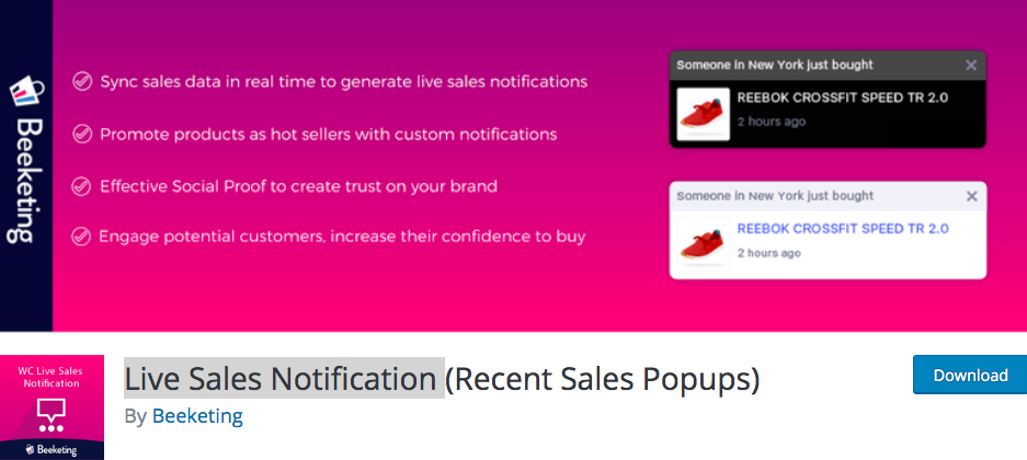Live Sales Notification