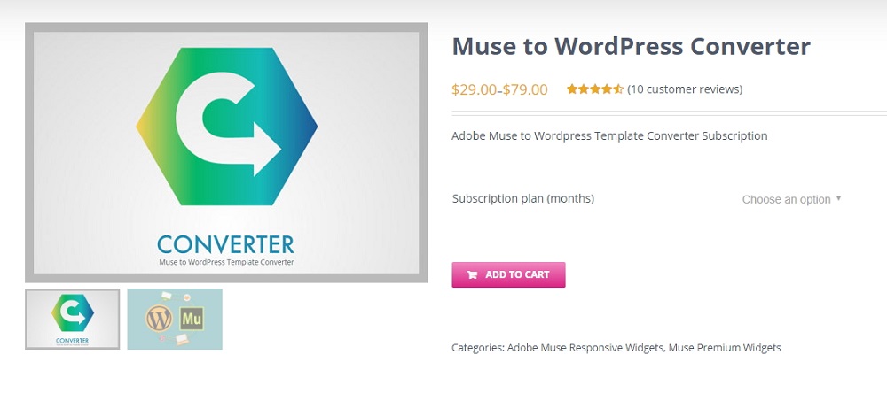 Muse to WordPress Converter