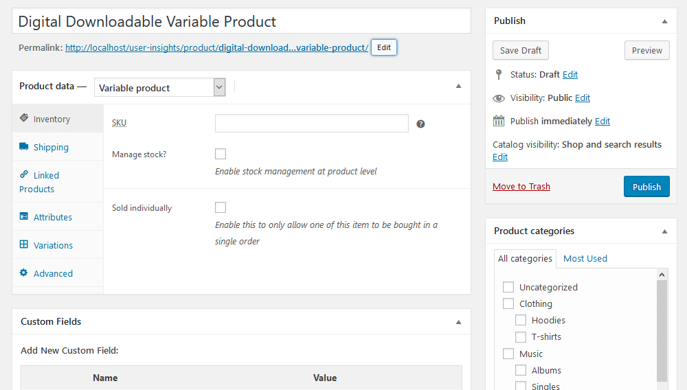 variable product
