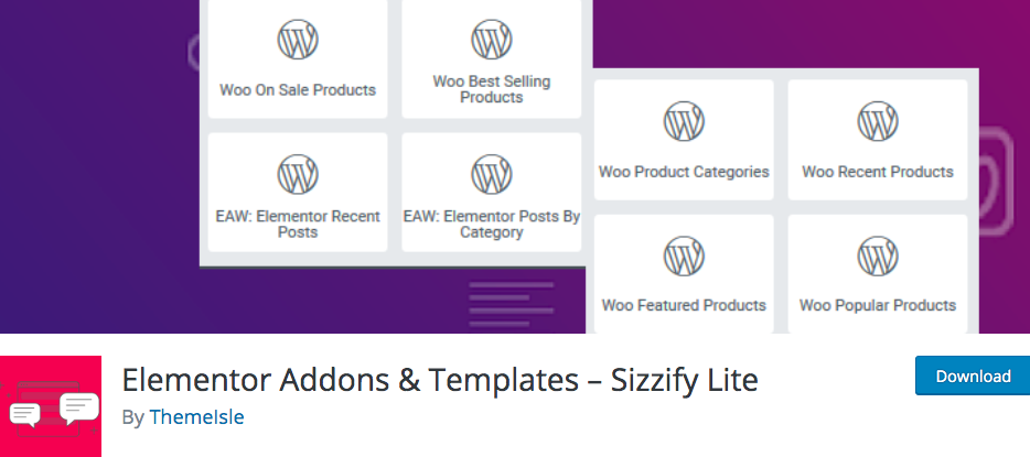 Elementor Addons & Templates – Sizzify Lite