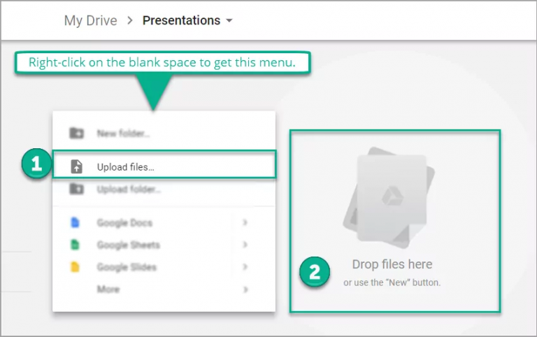 how to upload powerpoint presentation to google drive