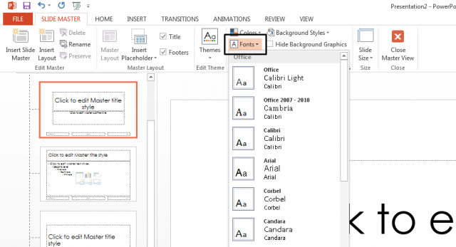 find embedded fonts in powerpoint