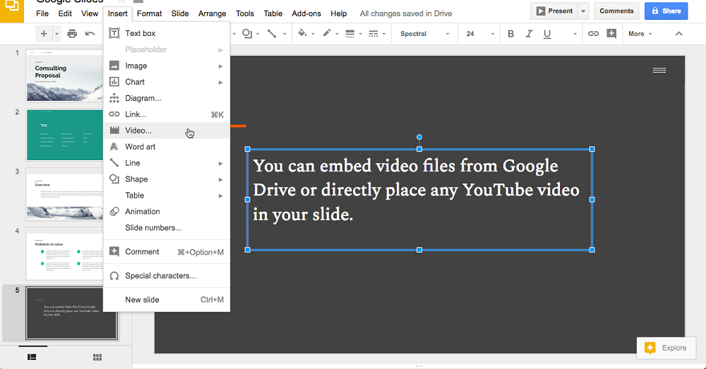 Embed Google Slides voice over