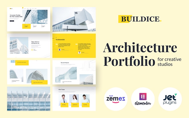 Buildice - Architecture portfolio for creative studios WordPress Theme.