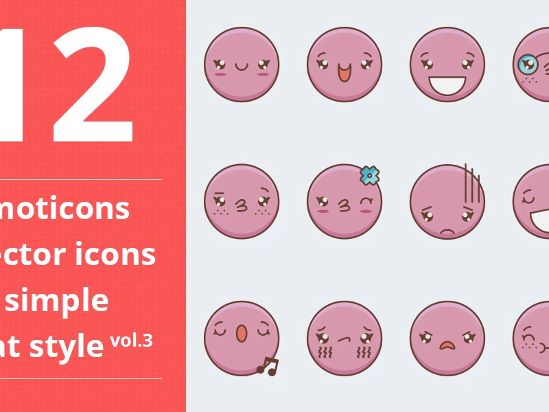 Emotions vector vol.3 Iconset Template.