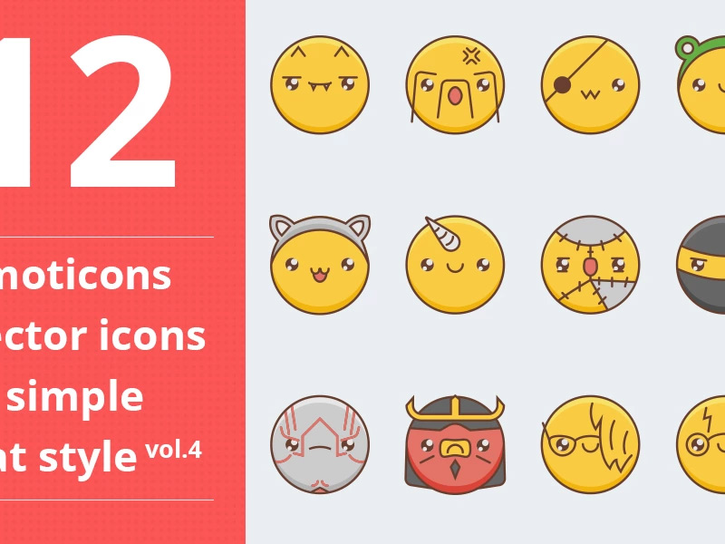 Emotions vector vol.4 Iconset Template.