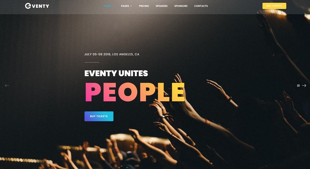 Eventy - Nice Public Event Multipurpose HTML Website Template