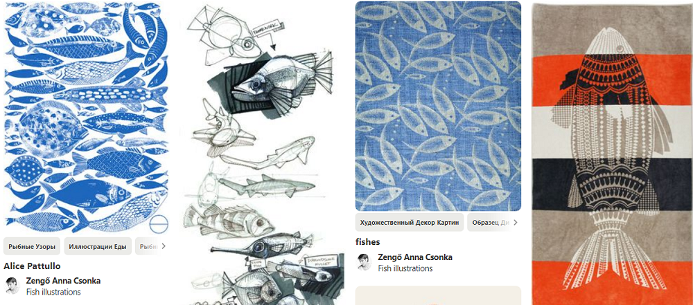 Fish Illustration Collection pinterest