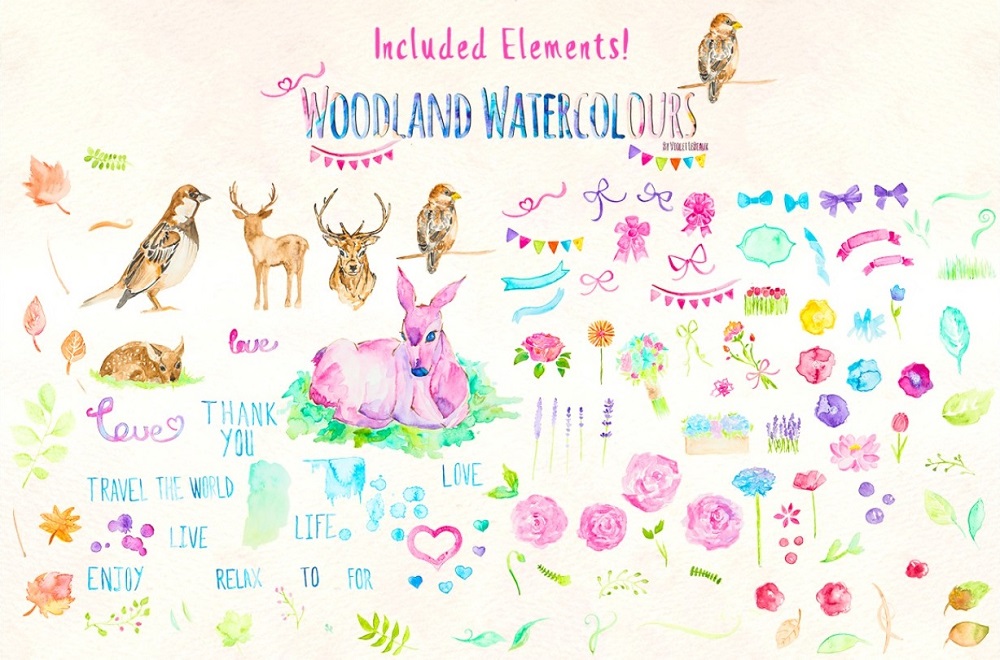 graphics illustration woodland animals
