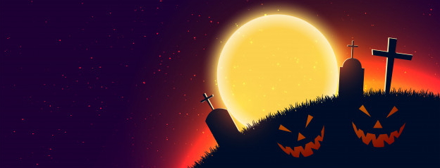 Halloween moon illustration