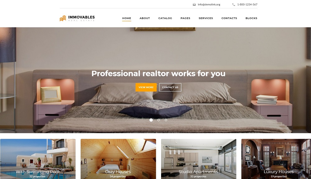 Immovables - Real Estate Ready-to-Use Website Template