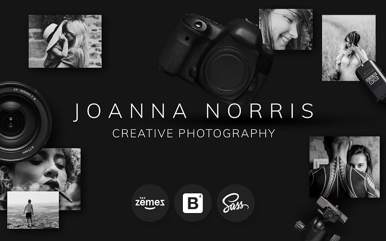 Joanna Norris - Photographer Portfolio Website Template.