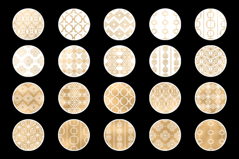 Geometric Luxurygold Pattern.