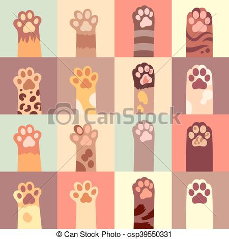 pink color cat paw illustration