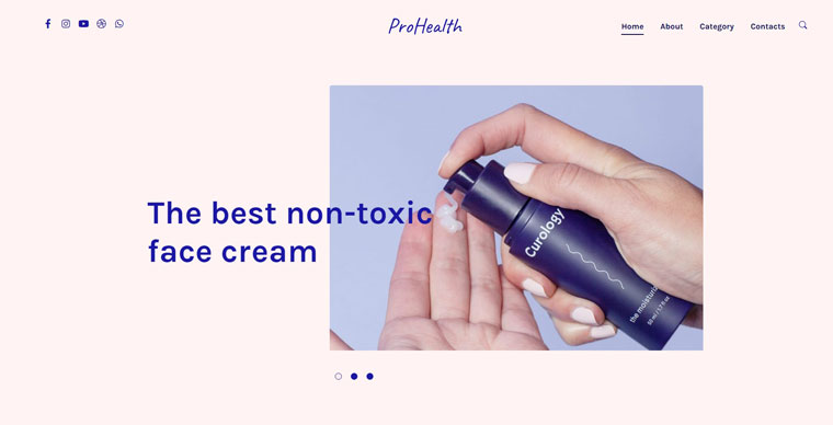 ProHealth - Neat And Tender Healthy Living WordPress Theme.