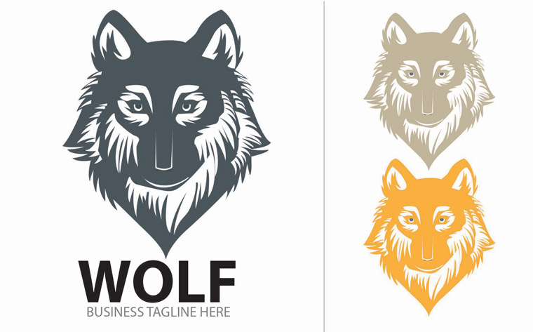 Wolf Logo Template.