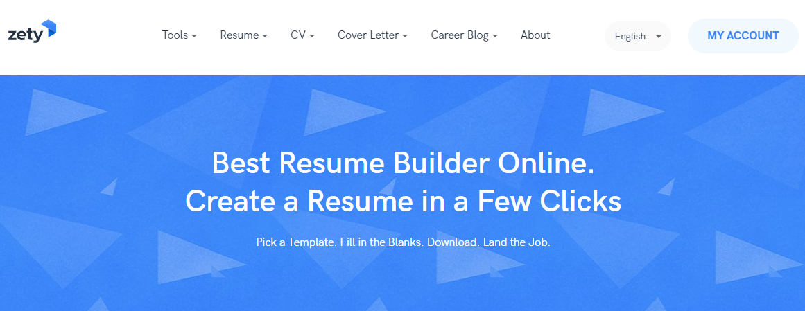 Zety allows you to change the resume's icons.