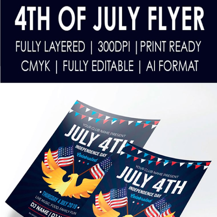 4th of July Flyer Corporate Identity Template by ahrakib