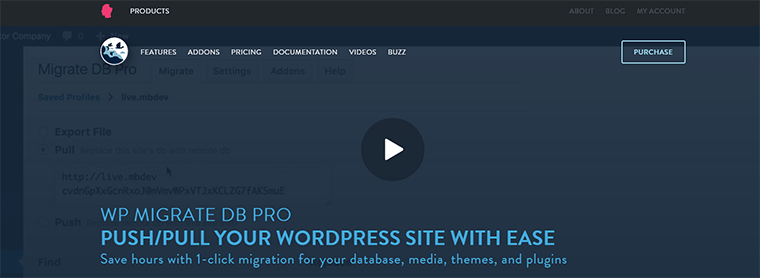 WordPress migration plugin.