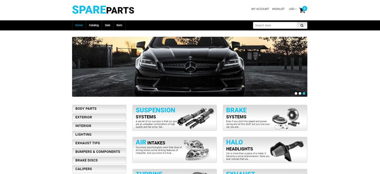 Spare Parts - Car Parts Free Clean Shopify Theme.