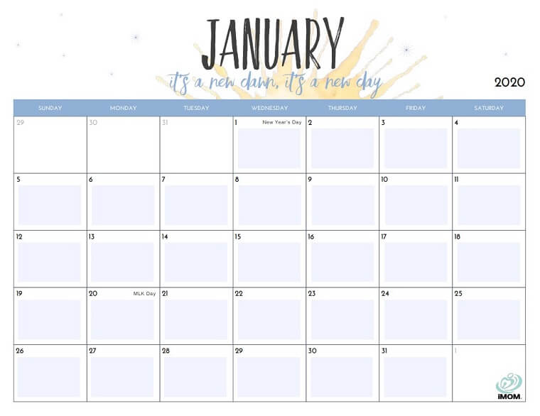 January Printable Calendar.