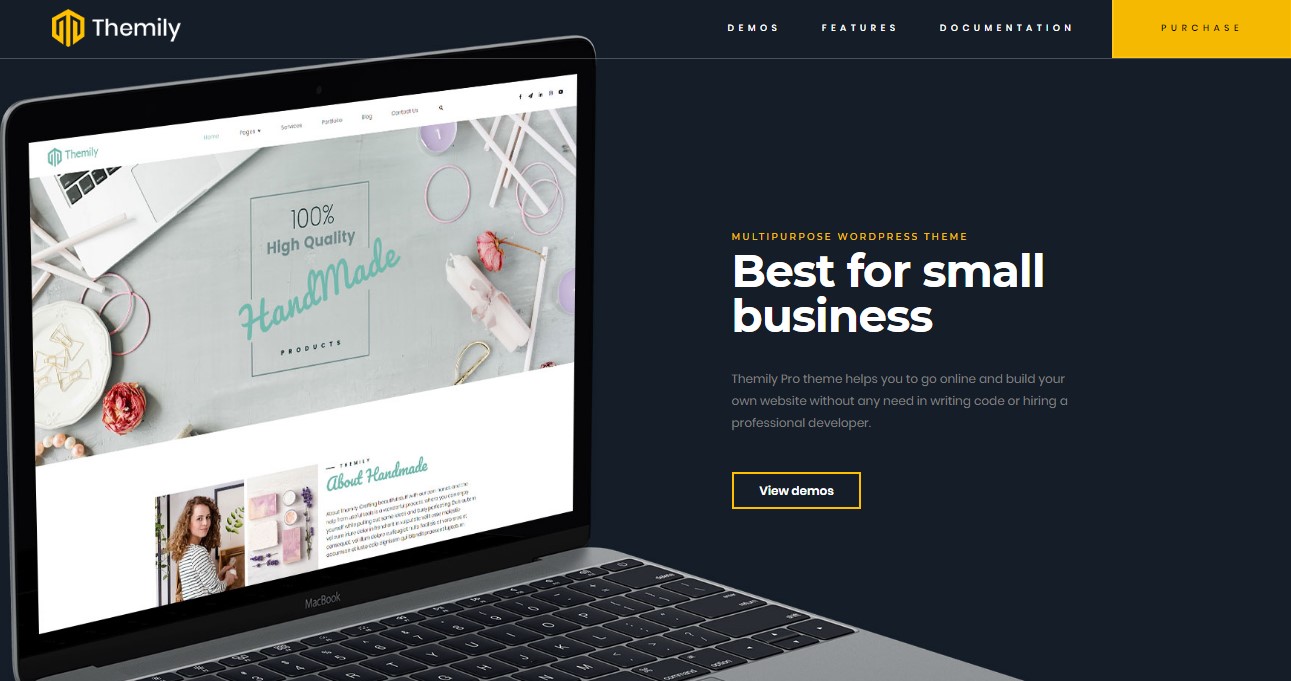 themily website template