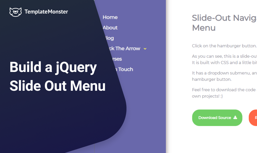 Building a jQuery Slide Out Navigation Menu | CSS3