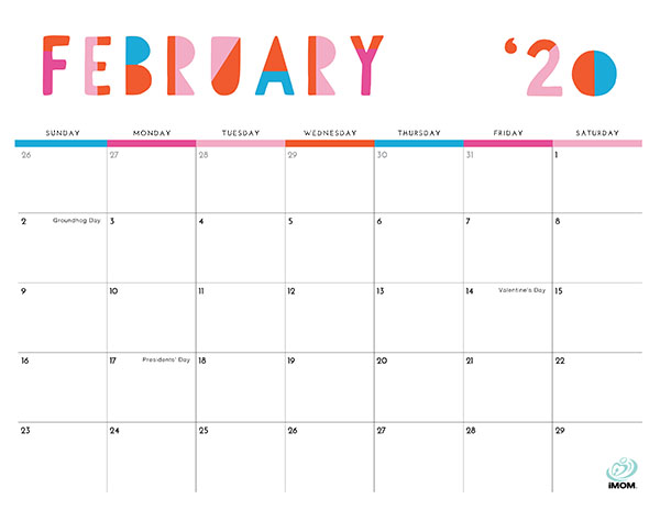 Calendar 2020 february.