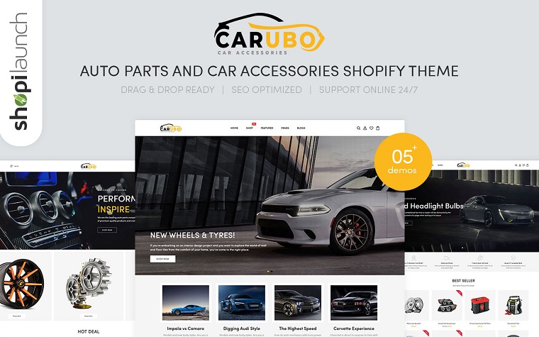 Carubo - Auto Parts And Car Accessories Shopify Theme.