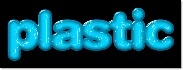 Plastic Text with Layer Styles.
