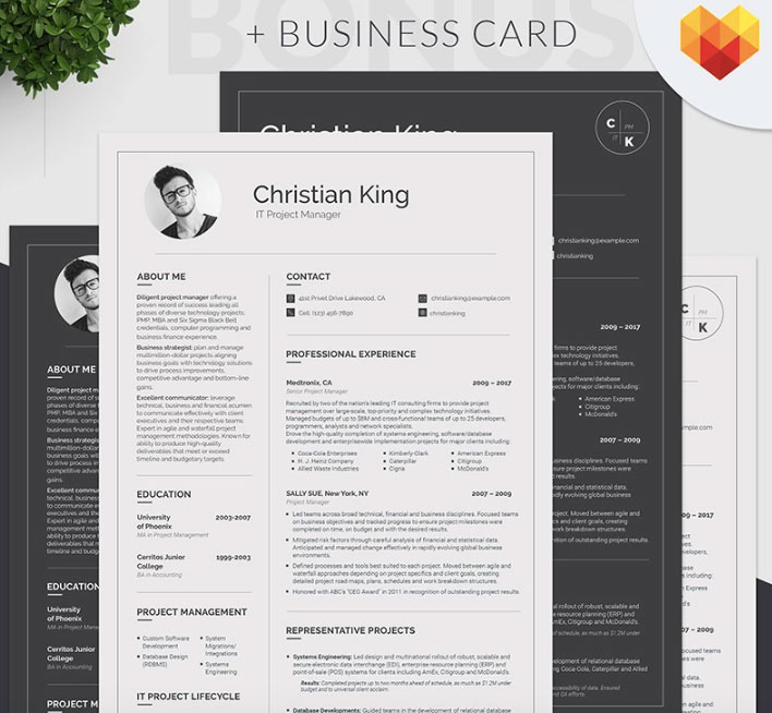 Christian King - Project Manager Resume Template.