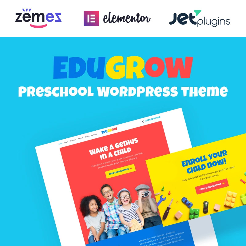 Preschool WordPress Theme with a Vivid Design WordPress Theme