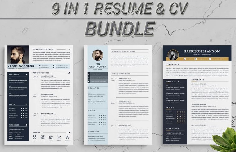 bundle of resume templates