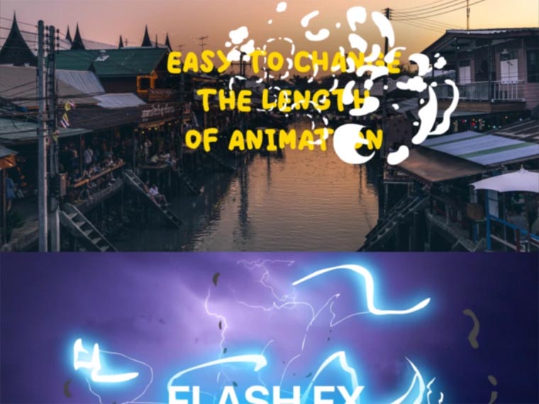 Flash FX titels | tekst animatie voor na effecten Intro.