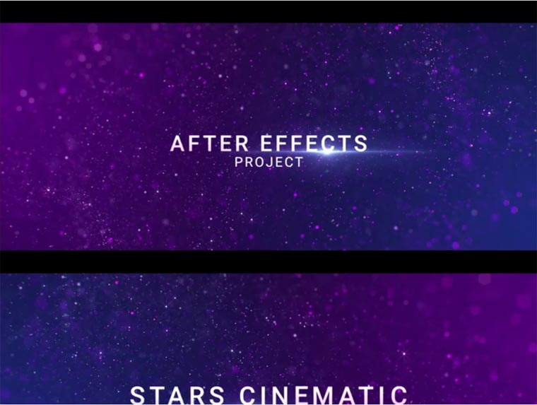 Sterne Filmtitel After Effects Intro.