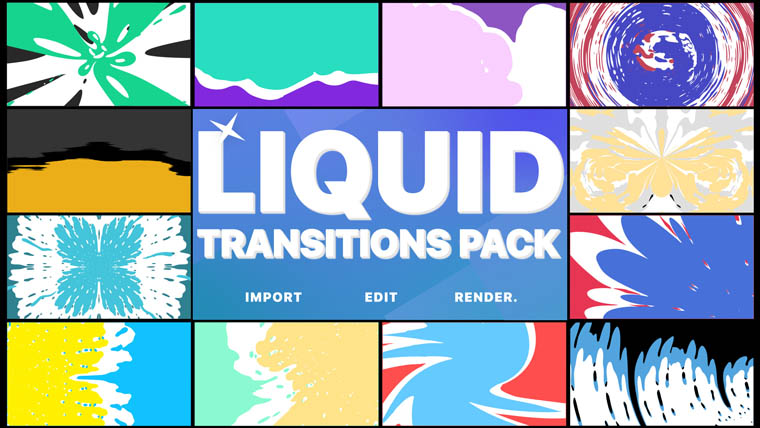 Liquid Transitions Pack For After Effects Intro.