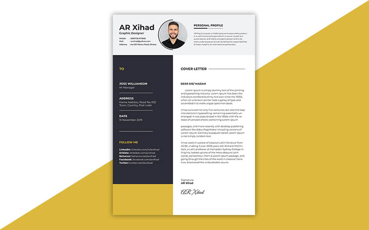 Clean Resume Template Cover Letter.