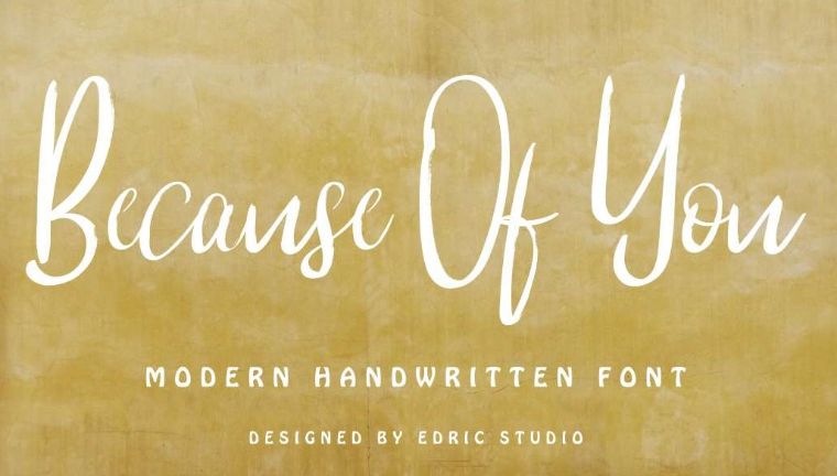 because of you font