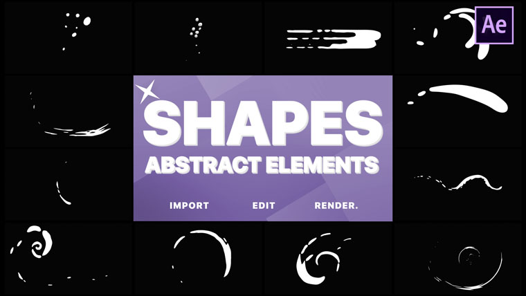 Funny Abstract Shapes After Effects Intro.