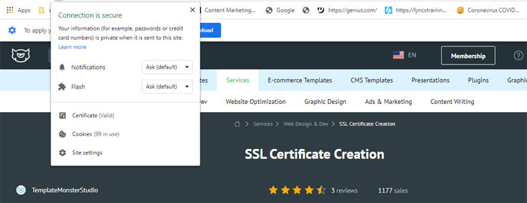 Check a Site Certificate Online.