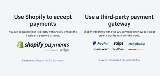 Shopify payments.