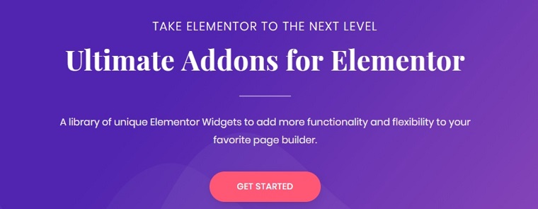 Ultimate Addons for Elementor.