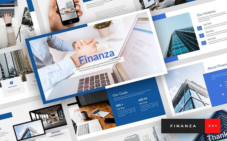 Finanza - Finance Presentation PowerPoint Template.