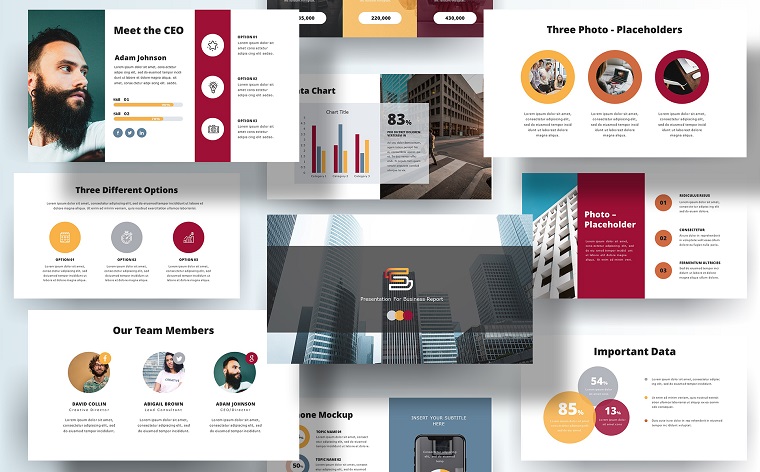 Free Business Presentation PowerPoint Template.